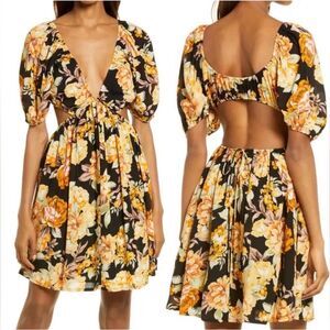 BARDOT Floral Cut Out Open Back Minidress size 6